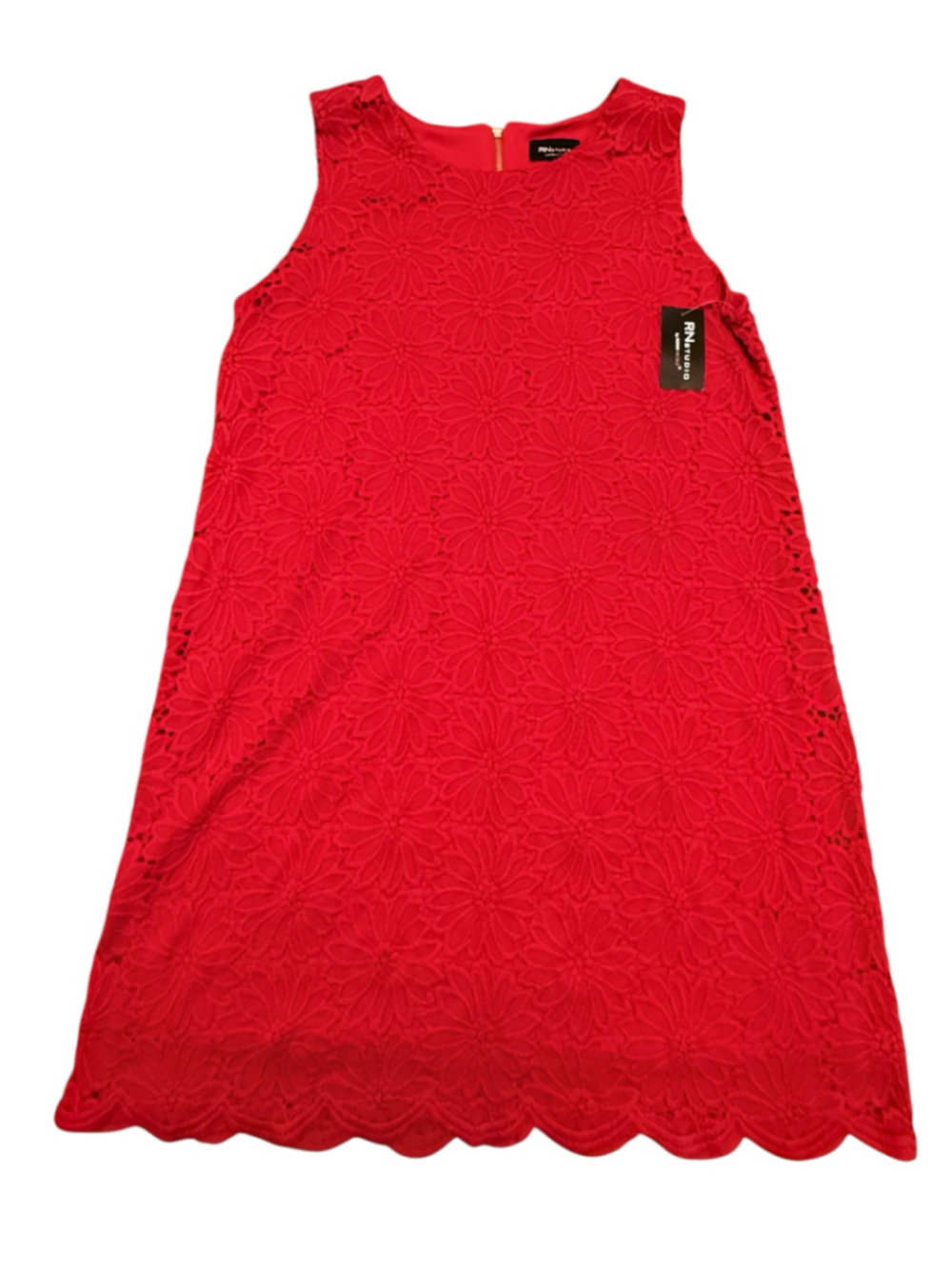 RN Studio Red Floral Lace Sleeveless Cocktail Dress Plus Size 18 NWT - Picture 3 of 12